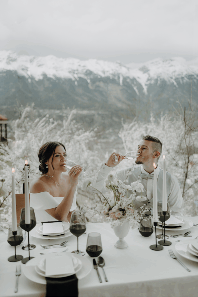 romantische Hochzeitsfeier in Tirol